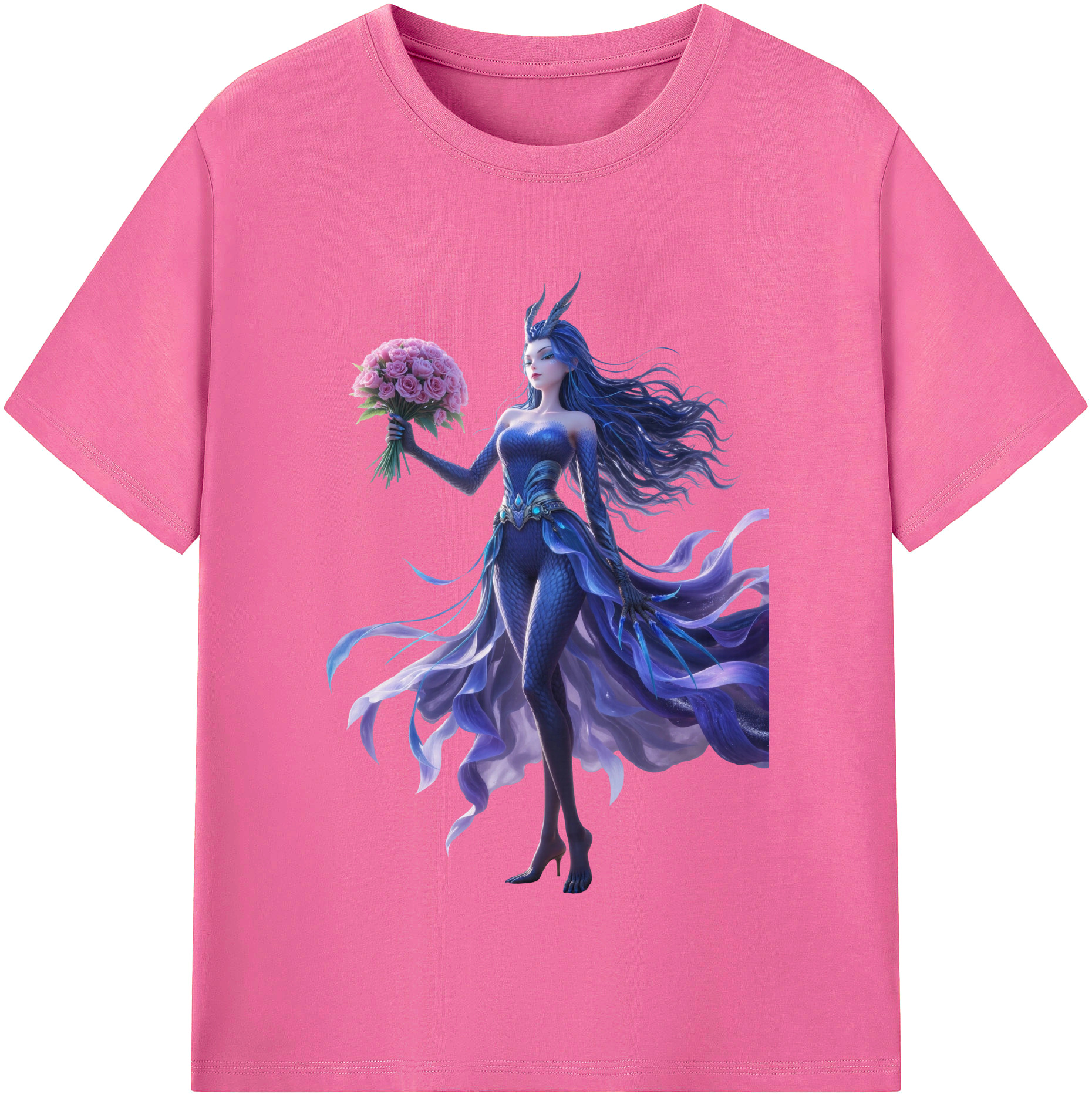 （画像用） Ne Zha 2 ナタ 魔童の大暴れ レディースカジュアルプリントTシャツ（綿100％）